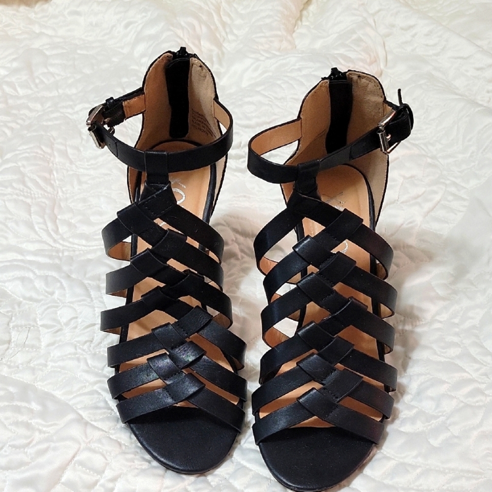 XOXO Block Heel Strappy Sandals